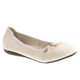 Primtex-Ballerines-Femme-Noir-ou-Blanc-Souples-Boucle-argente-Strass-0-3