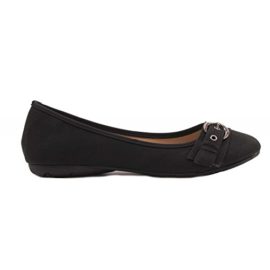 Primtex-Ballerines-Noir-Grandes-Tailles-Simili-Cuir-41-44-Semelle-intrieure-Cuir-Boucle-Fantaisie-0-0