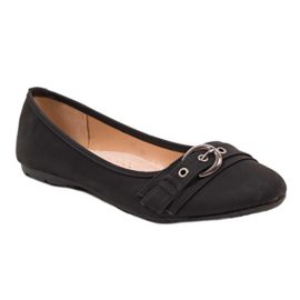 Primtex-Ballerines-Noir-Grandes-Tailles-Simili-Cuir-41-44-Semelle-intrieure-Cuir-Boucle-Fantaisie-0