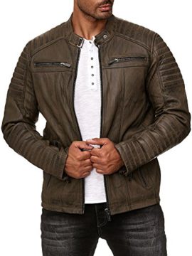 Red Bridge Hommes Veste Simili-Cuir Côtelé Cuir-Véritable Blouson Transition Moto Coton Vestes Red Bridge Hommes Veste Simili-Cuir Côtelé Cuir-Véritable Blouson Transition Moto Coton Vestes 2