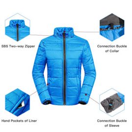 Wantdo Femme Anorak Veste de Ski Imperméable 3 en 1 Blouson Doublure Matelassé Wantdo Femme Anorak Veste de Ski Imperméable 3 en 1 Blouson Doublure Matelassé 6