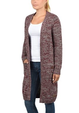 Desires-Philetta-Hiver-Cardigan-Long-Gilet-Veste-en-Grosse-Maille-pour-Femme100-Coton-0-0