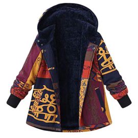 Manteau en Coton Grande Taille, GreatestPAK Femmes Hiver Lâche Chaud Imprimé Africain Poches Épaisses Hasp Capuche Outwear Manteau en Coton Grande Taille, GreatestPAK Femmes Hiver Lâche Chaud Imprimé Africain Poches Épaisses Hasp Capuche Outwear