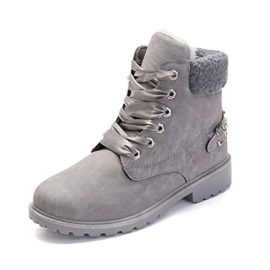 NEOKER Botte Femme Plates Lacets Bottes Hiver Chaud Fourrure Cheville Chaussures Chunky Bottines de Neige Randonnée Boots Kaki Gris Rose 36-41 NEOKER Botte Femme Plates Lacets Bottes Hiver Chaud Fourrure Cheville Chaussures Chunky Bottines de Neige Randonnée Boots Kaki Gris Rose 36-41