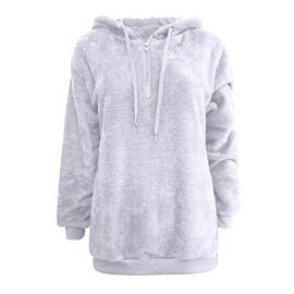 SANFASHION Sweats à Capuche Femme Haut Flanelle Chaud Hoodie Polaire Laine Zipper Top Poches SANFASHION Sweats à Capuche Femme Haut Flanelle Chaud Hoodie Polaire Laine Zipper Top Poches 4