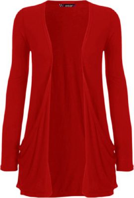 WearAll-Cardigan--manches-longues-Rouge-40-42-0
