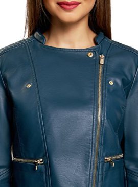 oodji-Ultra-Femme-Blouson-en-Similicuir-Style-Motard-0-1