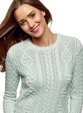 oodji-Ultra-Femme-Pull-en-Tricot-Textur-Col-Rond-0-1