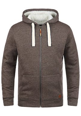 BLEND Ted Veste En Sweat Avec Peau De Mouton Zippé Sweat-Shirt Pour Homme À Capuche Doublure De Peluche  BLEND Ted Veste En Sweat Avec Peau De Mouton Zippé Sweat-Shirt Pour Homme À Capuche Doublure De Peluche 