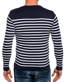 BLZ Jeans – Pull marinière Bleu Navy à Rayures BLZ Jeans – Pull marinière Bleu Navy à Rayures 4