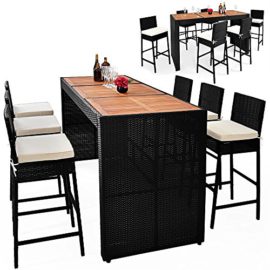 Bar-de-jardin-Ensemble-table-chaises-13-pices-en-polyrotin-avec-coussins-Jardin-0