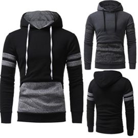 Bluestercool Sweat à Capuche Manche Longue Décontractée Tops Veste pour Hommes Bluestercool Sweat à Capuche Manche Longue Décontractée Tops Veste pour Hommes 3