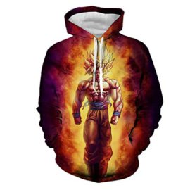 CHENMA Hommes Dragon Ball 3D Imprimer Pull Sweat à capuche avec poche kangourou CHENMA Hommes Dragon Ball 3D Imprimer Pull Sweat à capuche avec poche kangourou