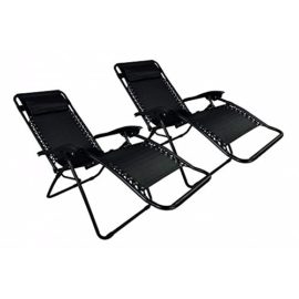 Eazilife-2-x-Chaises-pliantes-Zero-Gravity-fauteuils-inclinables-Idal-pour-plage-camping-jardin-terrasse-patio-caravane-vranda–Tissu-rsistant-aux-intempries-0-0