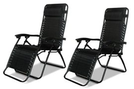 Eazilife-2-x-Chaises-pliantes-Zero-Gravity-fauteuils-inclinables-Idal-pour-plage-camping-jardin-terrasse-patio-caravane-vranda--Tissu-rsistant-aux-intempries-0