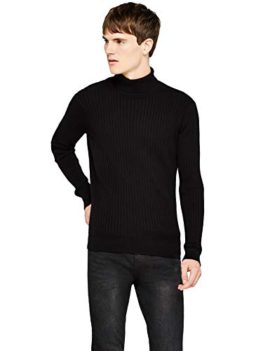 FIND Pull Côtelé à Col Roulé pour Hommes FIND Pull Côtelé à Col Roulé pour Hommes