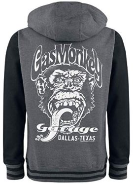 Gas Monkey Garage Hoodie Dallas, Texas Varsity Zip Grey Gas Monkey Garage Hoodie Dallas, Texas Varsity Zip Grey 3