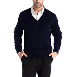 Kallspin-CHAUDER-Homme-Pull-en-Vrac-Col-V-en-Cachemire-et-Laine-Mlange-0