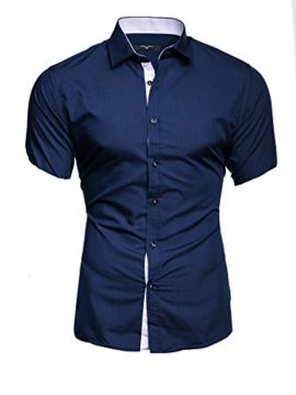 Kayhan-Homme-Chemise-Slim-Fit-Repassage-Facile-Coton-Manches-Courtes-Coupe-Modell-Florida-Hawaii-S-6XL-0