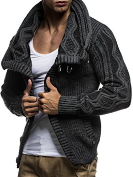 LEIF-NELSON-pour-des-Hommes-Cardigan-Pullover-Hoodie-Sweatshirt-Longsleeve-Veste-dhiver-arrtez-Vous-Sweater-Manche-Longue-LN5065N-0-1