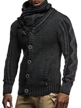 LEIF-NELSON-pour-des-Hommes-Cardigan-Pullover-Hoodie-Sweatshirt-Longsleeve-Veste-dhiver-arrtez-Vous-Sweater-Manche-Longue-LN5065N-0-2