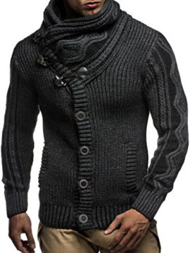 LEIF-NELSON-pour-des-Hommes-Cardigan-Pullover-Hoodie-Sweatshirt-Longsleeve-Veste-dhiver-arrtez-Vous-Sweater-Manche-Longue-LN5065N-0