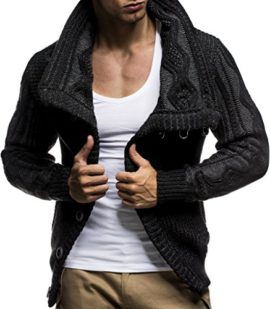 LEIF-NELSON-pour-des-Hommes-Cardigan-Pullover-Hoodie-Sweatshirt-Longsleeve-Veste-dhiver-arrtez-Vous-Sweater-Manche-Longue-LN5065N-0-3