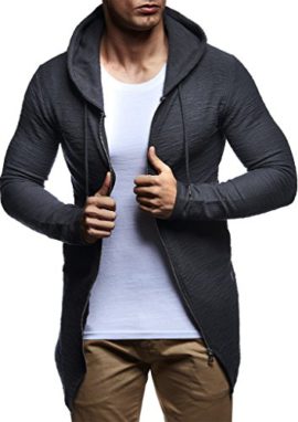 LEIF-NELSON-pour-des-Hommes-Pullover-Pull--Capuche-Hoodie-Sweat-Veste-Basic-Manche-Longue-Oversize-Shirt-Sweater-LN6301-0