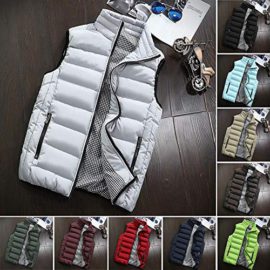 Roiper Homme Gilet Veste sans Manche Tops Doudoune Parka Manteau Zippée Hiver Chaud Blouson Outwear Roiper Homme Gilet Veste sans Manche Tops Doudoune Parka Manteau Zippée Hiver Chaud Blouson Outwear 2