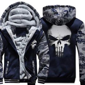 SWISSWELL Homme Punisher Sweat Décontracté intérieur en Polaire Veste zippée Sportif à Capuche Manteau à Capuche Blouson Épaisse Chaud avec Capuche SWISSWELL Homme Punisher Sweat Décontracté intérieur en Polaire Veste zippée Sportif à Capuche Manteau à Capuche Blouson Épaisse Chaud avec Capuche 2