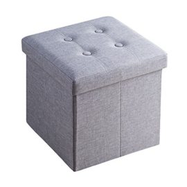 Sable Coffre de Rangement Intérieur Banquette Ottomane Pliable avec Garniture Éponge Elastique, Repose-Pied en Lin, Pouf Coffre Rangement, Banc Pliant & Appui-Pied Sable Coffre de Rangement Intérieur Banquette Ottomane Pliable avec Garniture Éponge Elastique, Repose-Pied en Lin, Pouf Coffre Rangement, Banc Pliant & Appui-Pied