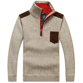 Showu Veste en Tricot Manches Longues Half Zip Maille Homme Showu Veste en Tricot Manches Longues Half Zip Maille Homme