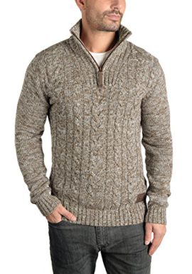 Solid Pankraz Pull En Grosse Maille À Col Camionneur Pull-Over Pour Homme 100% Coton Imprimé Solid Pankraz Pull En Grosse Maille À Col Camionneur Pull-Over Pour Homme 100% Coton Imprimé 3