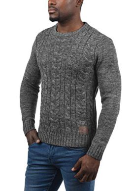 Solid Philemon Pull En Grosse Maille Pull-Over Tricot Pour Homme Avec Encolure Rond 100% Coton Solid Philemon Pull En Grosse Maille Pull-Over Tricot Pour Homme Avec Encolure Rond 100% Coton 3