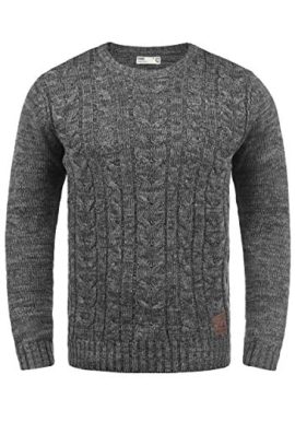 Solid Philemon Pull En Grosse Maille Pull-Over Tricot Pour Homme Avec Encolure Rond 100% Coton Solid Philemon Pull En Grosse Maille Pull-Over Tricot Pour Homme Avec Encolure Rond 100% Coton 2