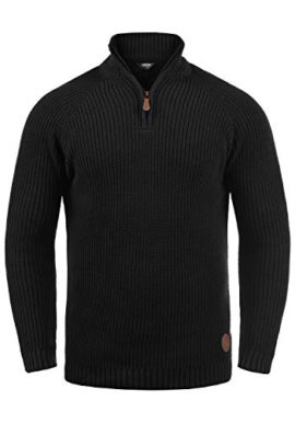 Solid-Xenox-Pull-dhiver-Pull-en-Grosse-Maille--Col-Camionneur-Pull-Over-pour-Homme-avec-Col-Droit-100-Coton-0