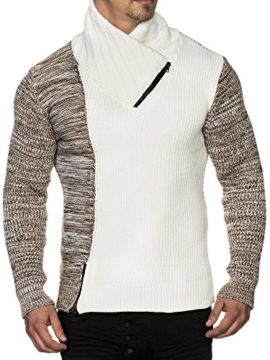 Tazzio-16478-Styler-Pull-en-Tricot-pour-Homme-avec-col-zipp-0-0