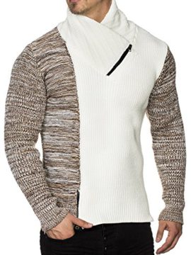 Tazzio-16478-Styler-Pull-en-Tricot-pour-Homme-avec-col-zipp-0-1