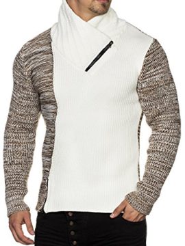 Tazzio 16478 Styler Pull en Tricot pour Homme avec col zippé Tazzio 16478 Styler Pull en Tricot pour Homme avec col zippé