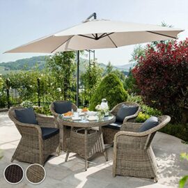 TecTake-Salon-de-jardin-en-haute-qualit-cadre-en-aluminium-4x-chaise-1x-table-rsine-tresse-poly-rotin-ensemble-8x-coussins-impermable-diverses-couleurs-au-choix-0-1