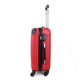 Todeco – Valise à Main, Bagage pour Cabine – Taille (roues incluses): 56 x 38 x 22 cm – Taille intérieure: 49 x 35 x 21 cm – Coins protégés, Bagage de cabine 51 cm, Rouge, ABS Todeco – Valise à Main, Bagage pour Cabine – Taille (roues incluses): 56 x 38 x 22 cm – Taille intérieure: 49 x 35 x 21 cm – Coins protégés, Bagage de cabine 51 cm, Rouge, ABS 3