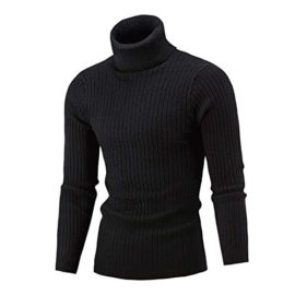 iHENGH-Hiver-Hommes-Mince-Tricot-Chaud-Pull-col-Haut-Pull-Pull-col-roul-Top-0