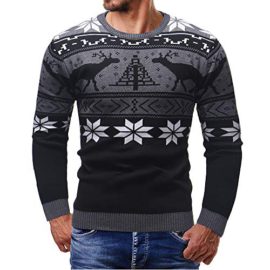 iHENGH Hommes Automne Hiver Pull tricoté Top Pull de Noël Pull Outwear Blouse iHENGH Hommes Automne Hiver Pull tricoté Top Pull de Noël Pull Outwear Blouse