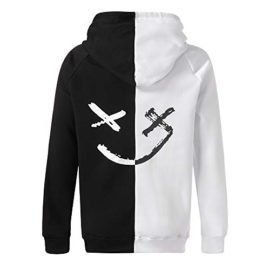 iHENGH Teen Unisexe Sourire Mode Visage Imprimer Veste Sweat à Capuche Pull-Over Tops Shirt iHENGH Teen Unisexe Sourire Mode Visage Imprimer Veste Sweat à Capuche Pull-Over Tops Shirt 3