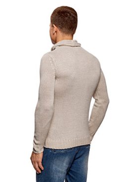 oodji-Ultra-Homme-Pull–Col-Ample-avec-Liens–Nouer-0-0