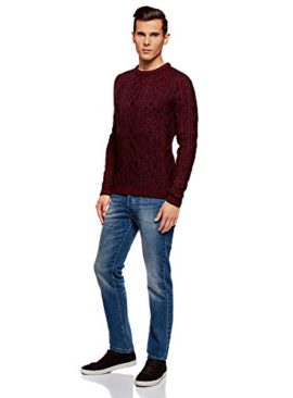 oodji Ultra Homme Pull en Tricot Texturé à Col Rond oodji Ultra Homme Pull en Tricot Texturé à Col Rond 4