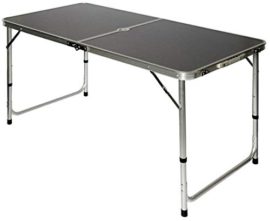 AMANKA-Table-de-Camping-Pique-Nique-Pliable-rglable-en-Hauteur-120x60x70cm-en-Aluminium-Pliant-Format-Mallette-Gris-Fonc-0