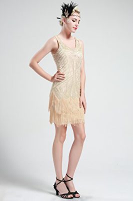 BABEYOND Robes femme Flapper V Neck des années 1920 Perles frisées Grande robe Gatsby BABEYOND Robes femme Flapper V Neck des années 1920 Perles frisées Grande robe Gatsby 6