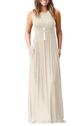 Bequemer Laden Robe Longue Femme sans Manches Été Racerback Loose Uni Maxi Robe Casual Robe De Plage Femmes Robe De Soleil avec Poches Bequemer Laden Robe Longue Femme sans Manches Été Racerback Loose Uni Maxi Robe Casual Robe De Plage Femmes Robe De Soleil avec Poches