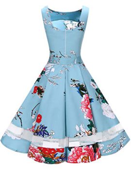 Bridesmay Robe Vintage rétro Audrey Hepburn années 50 Rockabilly sans Manches Bridesmay Robe Vintage rétro Audrey Hepburn années 50 Rockabilly sans Manches 3